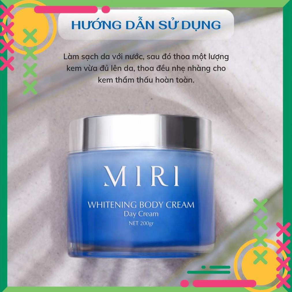 Kem dưỡng da toàn thân ban ngày Miri whitening body cream day cream 200gr