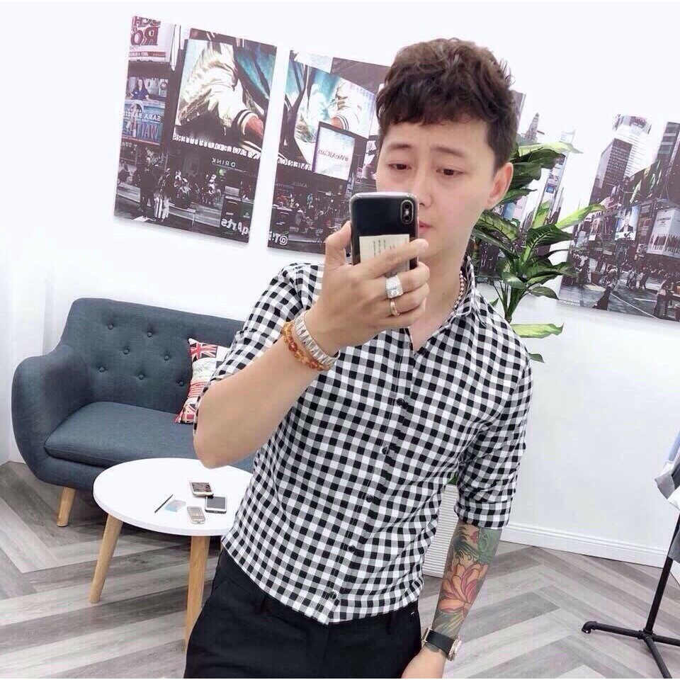 ÁO SƠ MI NAM SOC CARO VNXK MS054-8