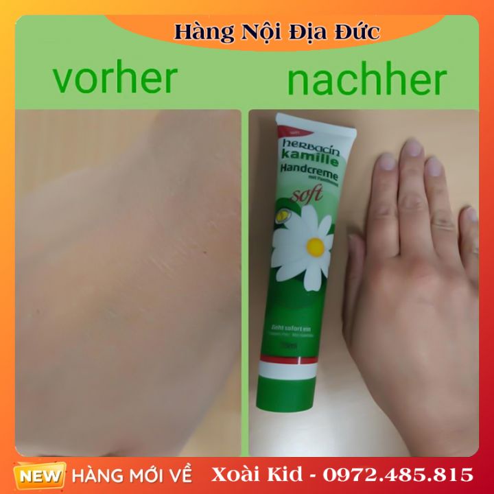 Kem dưỡng da tay Herbacin Kamille Đức 75ml - Đủ Bill