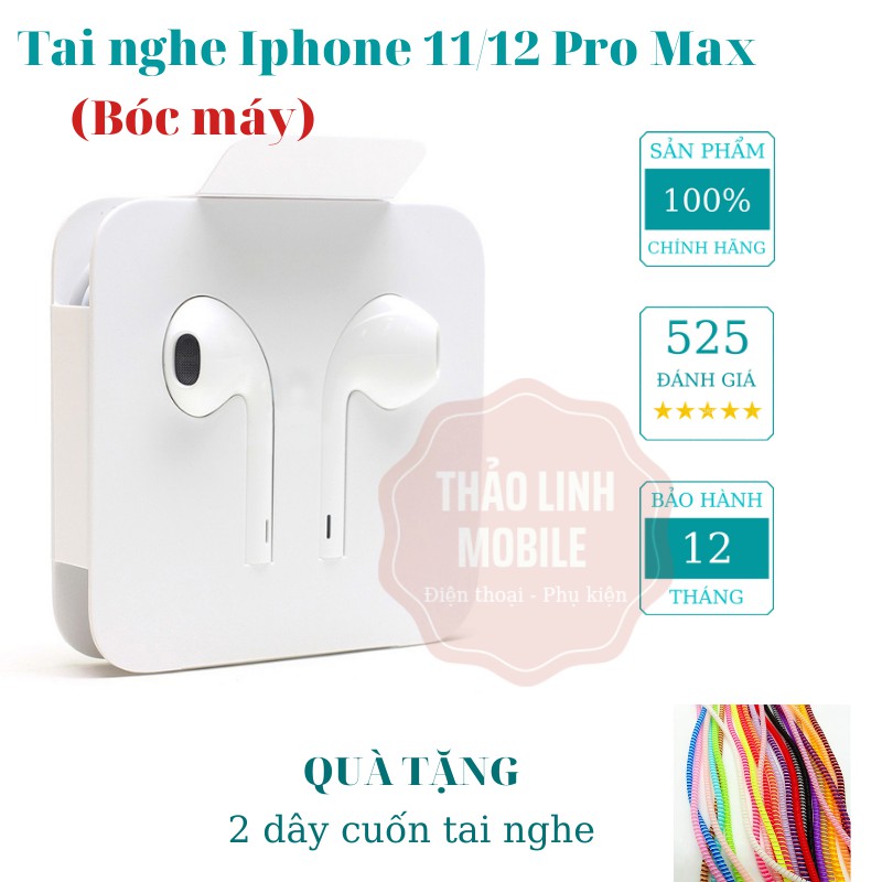 [ CHÍNH HÃNG ] TAI NGHE IPHONE 7/8/X/11/12 LINGTNING   CHUẨN ZIN, FULL BOX  - Nghe nhạc, đàm thoại(bảo hành 36 tháng)