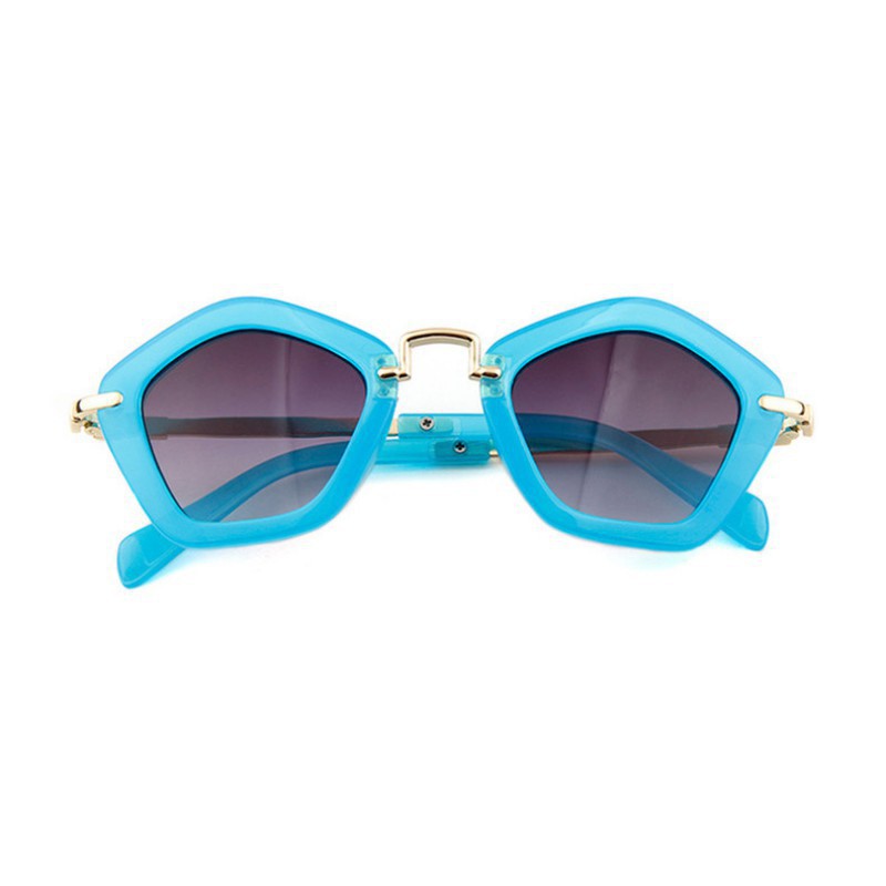 Kính mát chống tia UV 400 gọng ngũ giác sành điệu cho bé