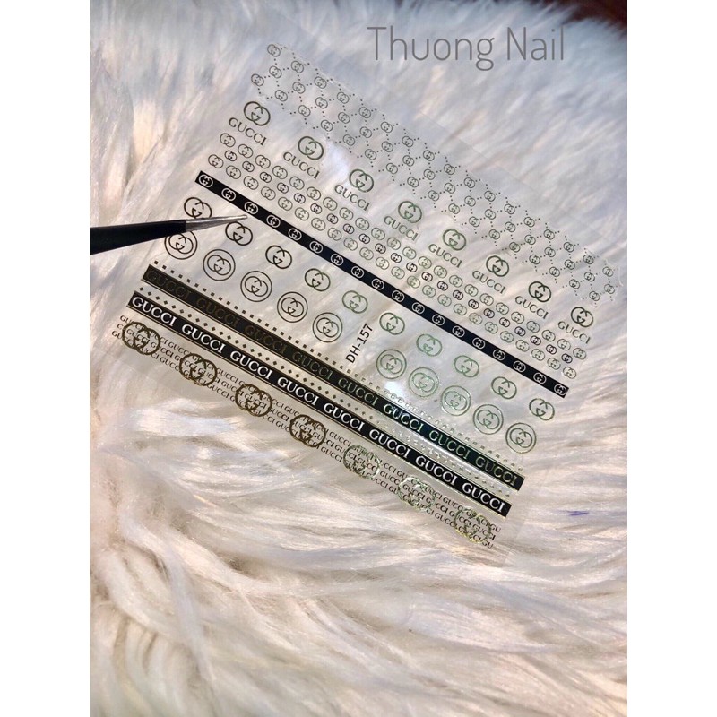 Sticker nail hình dán móng stick logo , thương hiệu hot