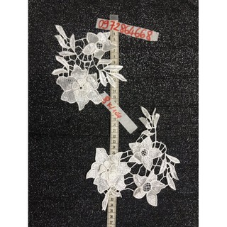 1 cặp ren thêu hoa (giao đơn hàng từ 50k)