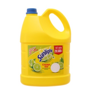 Nước rửa chén Sunlight Chanh 100 Chiết xuất chanh 3.8kg