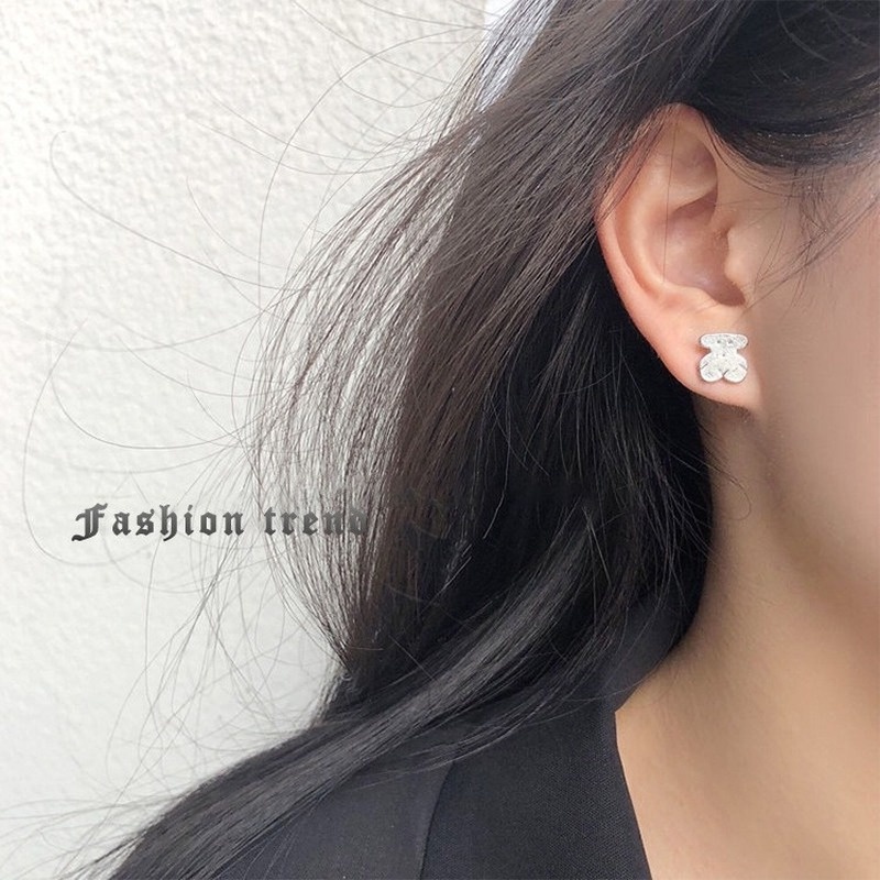 Bông Tai Hình Gấu Đơn Giản Thời Trang Hàn Quốc
