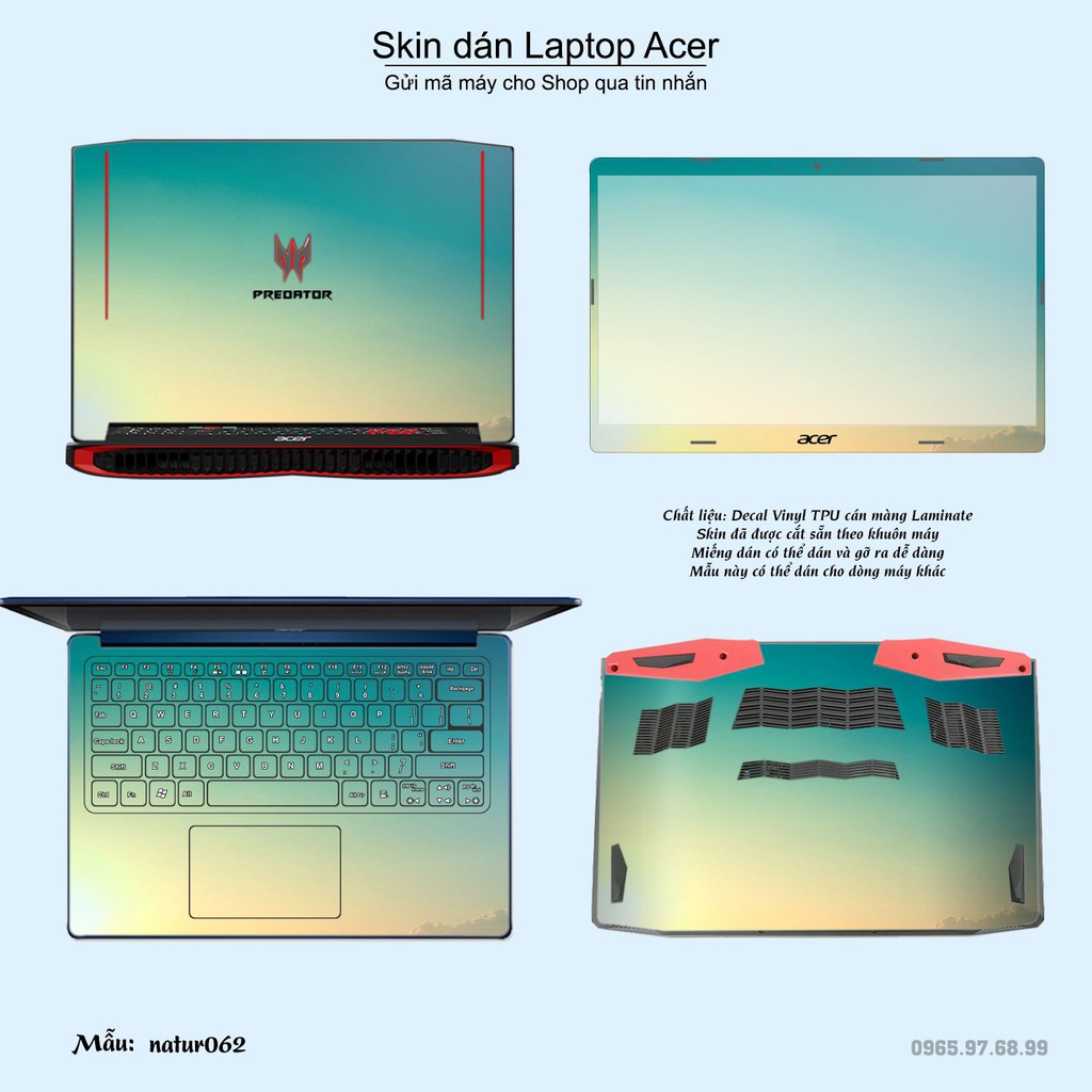 Skin dán Laptop Acer in hình thiên nhiên nhiều mẫu 2 (inbox mã máy cho Shop)