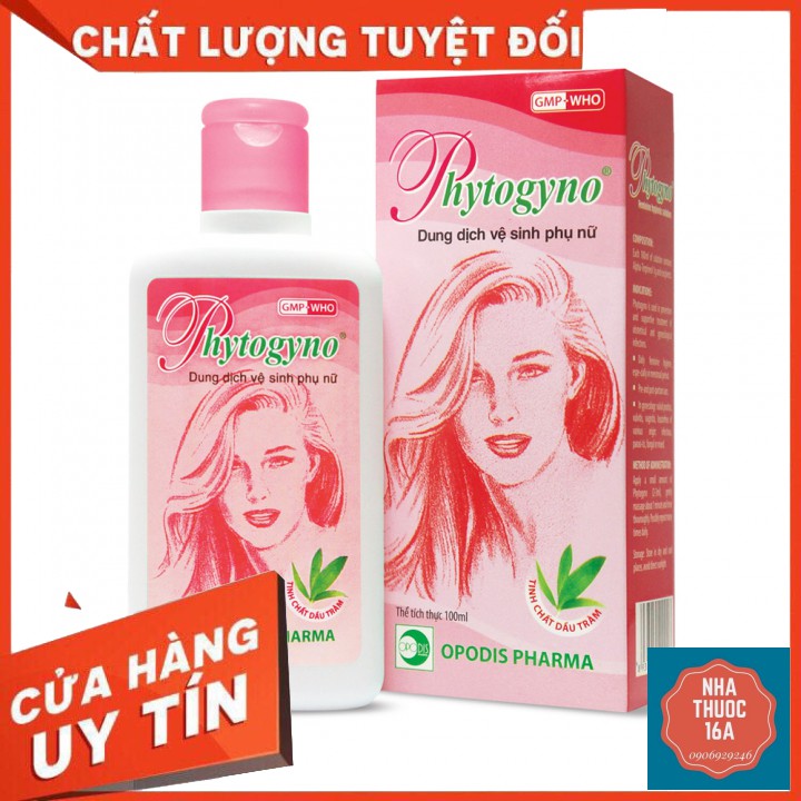 PHYTOGYNO DUNG DỊCH VỆ SINH PHỤ NỮ - HỖ TRỢ GIẢM NGỨA, LÀM SẠCH KHUẨN - CHAI 100ML