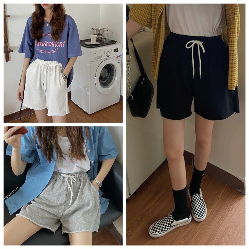 Quần Short Đùi Basic Buộc Dây Thể Thao Co Dãn Unisex Hot Trend - VIETCEN