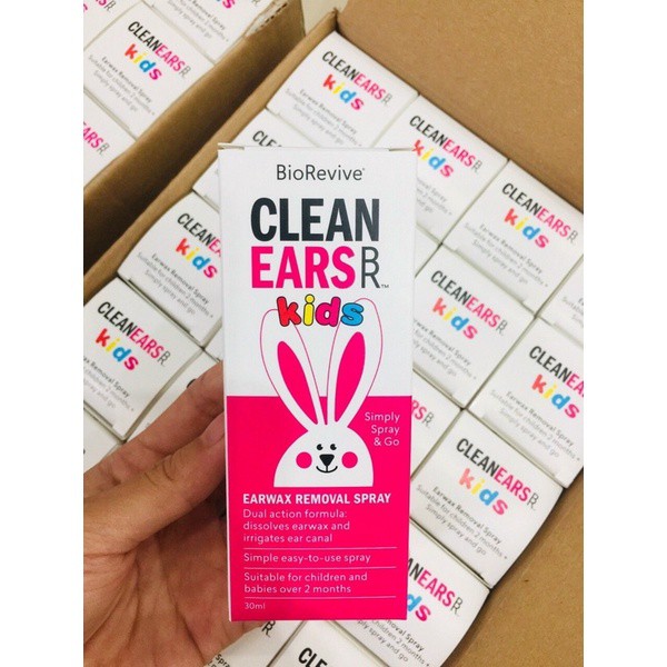 Xịt tan ráy Tai Cleanears Kids 30ml cho bé - Hàng Úc