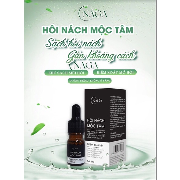 Serum HÔI NÁCH MỘC TÂM ngăn ngừa sự phát triển của vi khuẩn gây mùi 5ml