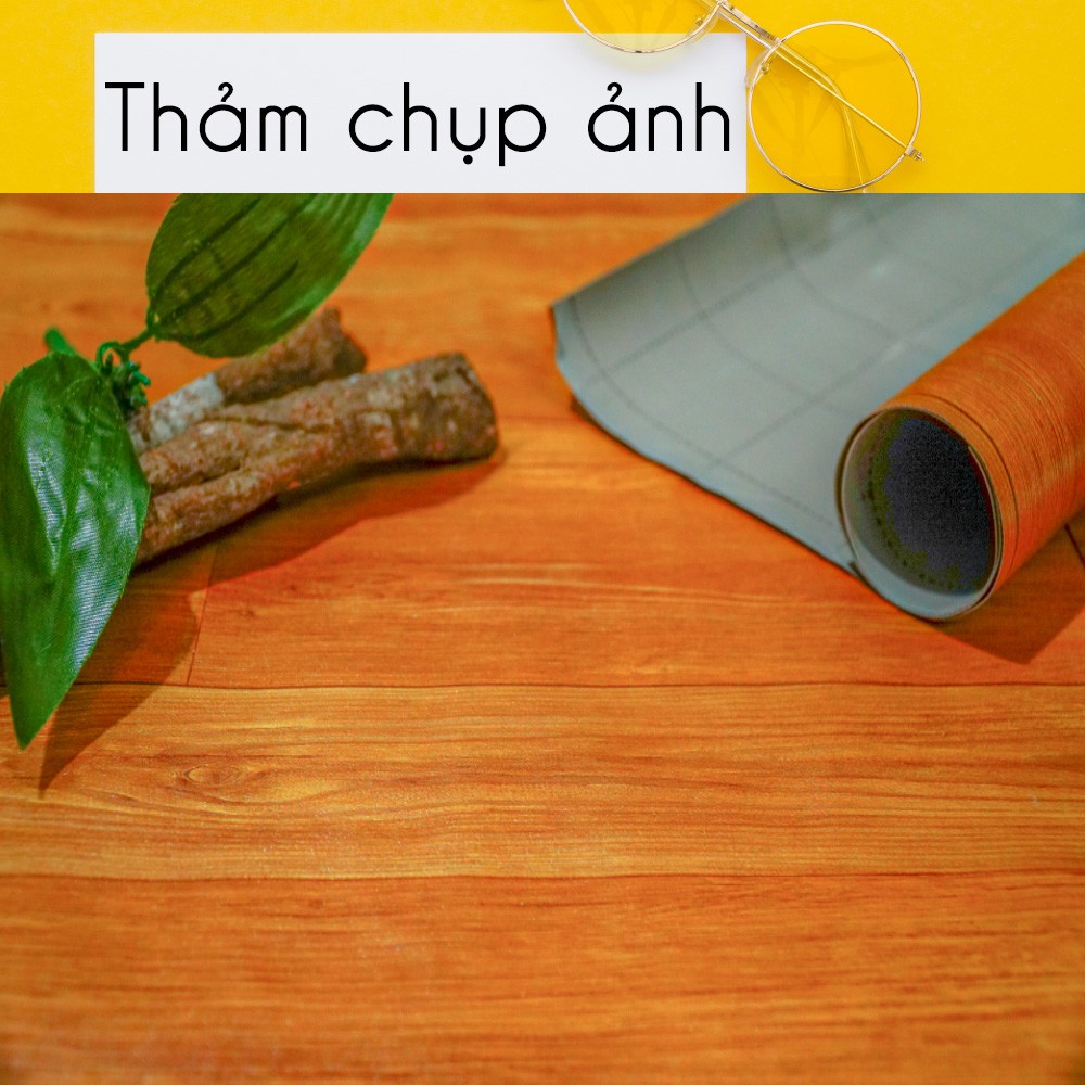 Thảm chụp hình sản phẩm, làm phông nền trang trí, vân gỗ vàng nhạt