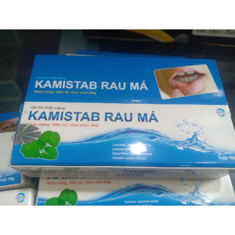 Kem bôi nhiệt miệng,viêm lợi, viêm chân răng  Kamistad rau má. Ăn toàn cho trẻ.