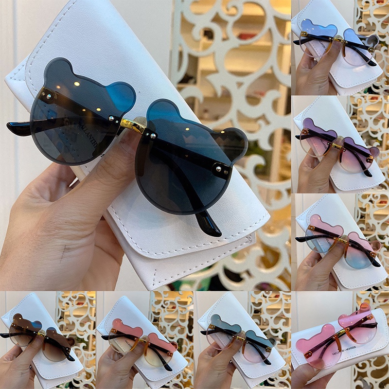 Kính Mát Gọng Tai Gấu Dễ Thương Cho Bé