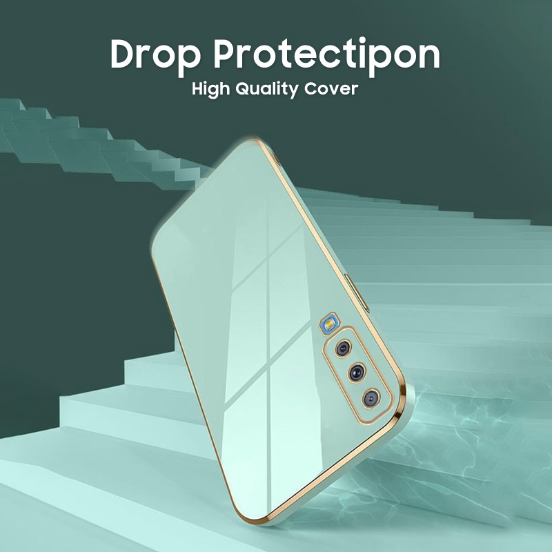 Ốp Điện Thoại Silicon Mềm Mạ Viền Nhiều Màu Cho Samsung Galaxy A7 2018 A750 A750F A750G SM-A750FN