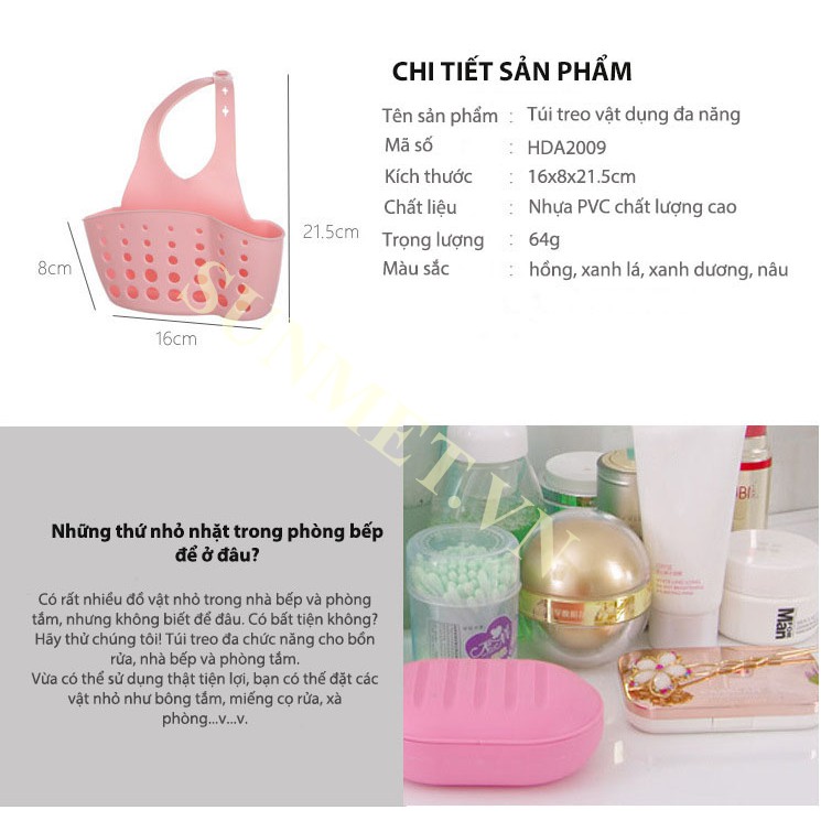 [ Giá Rẻ Deal Sốc ] Giỏ Treo Đựng Vật Dụng Silicone Treo Vòi Nước Bồn Rửa Chén Tiện Dụng Đa Năng