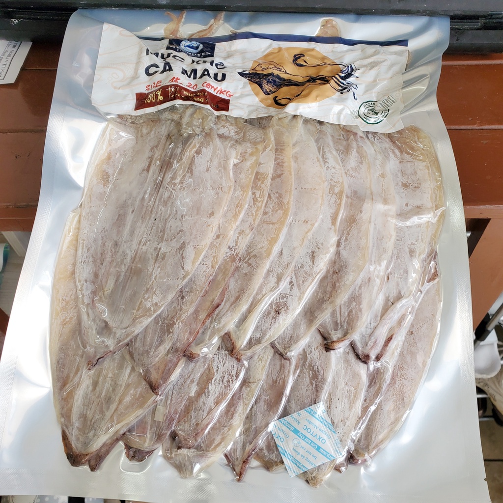 KHÔ MỰC Cà Mau Xuất Khẩu Size 20-22 con/kg Túi 500gr/1KG Khô,Dày,Ngọt Thịt🦑-Hút chân không 500gr/1kg