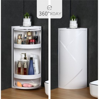 Kệ Xoay 360 Độ - Kệ Xoay Góc NhàTắm 3 Tầng Chính Hãng