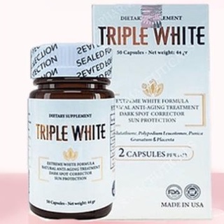 Viên uống trắng da, chống nắng, ngừa nám Triple White hộp 50 viên