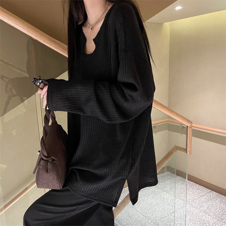 Áo Nữ, Áo Thun Tổ Ong Cổ Khoét Dáng Suông 4 Màu Cực Xinh | BigBuy360 - bigbuy360.vn