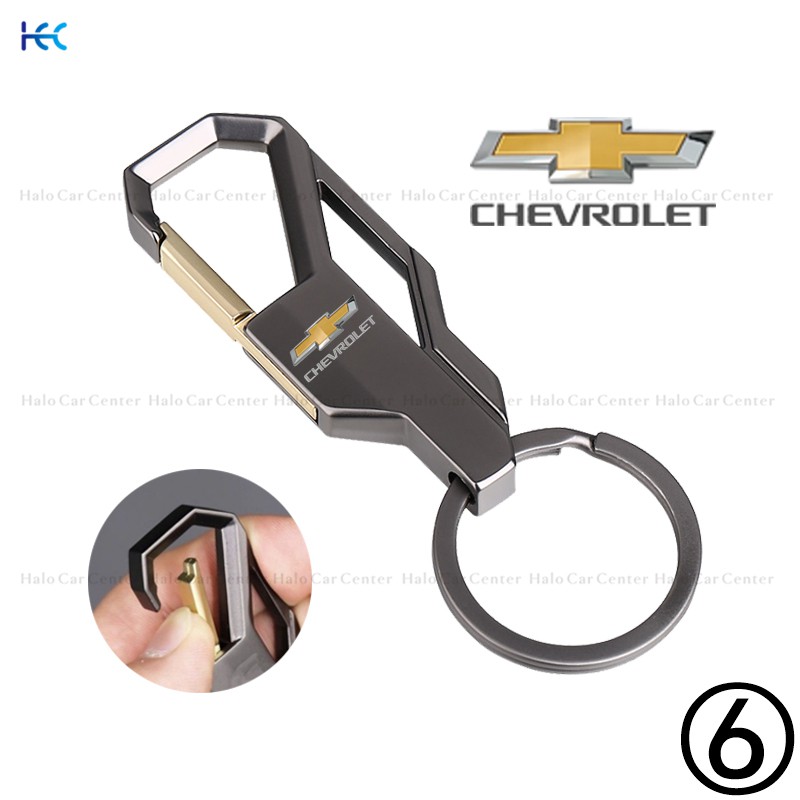 Bộ móc chìa khóa hợp kim kim loại chất lượng cao hình logo xe hơi Chevrolet