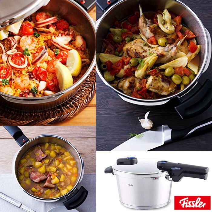 Nồi áp suất FISSLER VITAQUICK 4.5L Nồi áp suất van xả tự động. [Hàng Đức Chính Hãng]