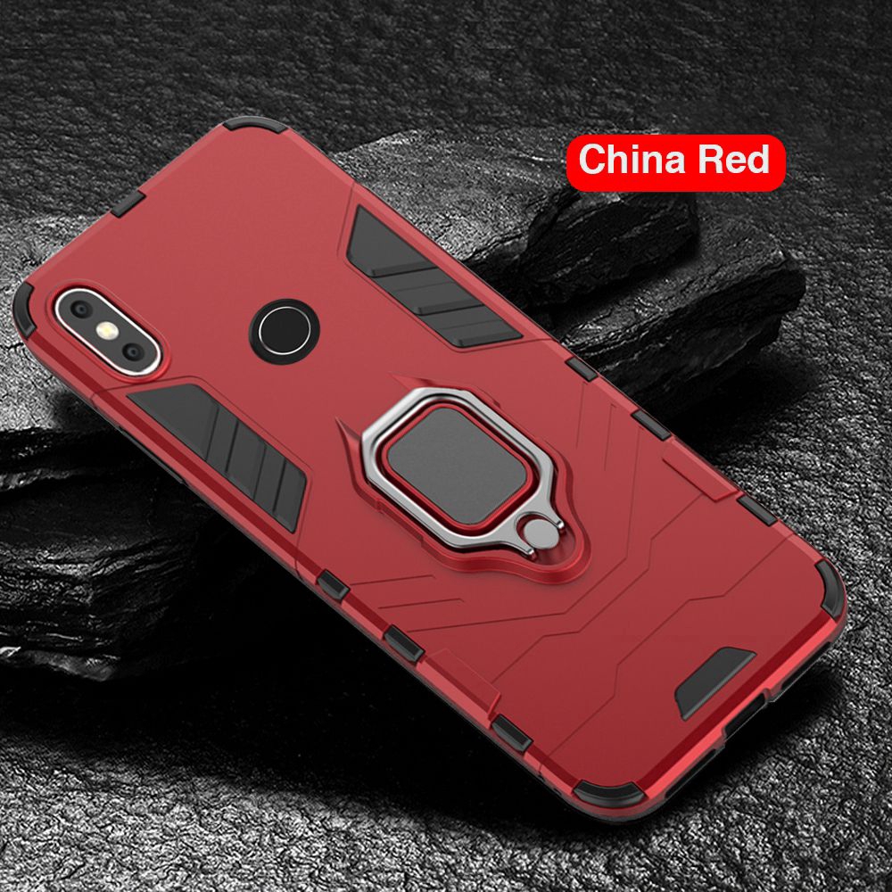 Ốp điện thoại kiểu armor chống sốc có giá đỡ cho Xiaomi Mi A2 Lite Ring Case Xiaomi Mi A3 Lite A1