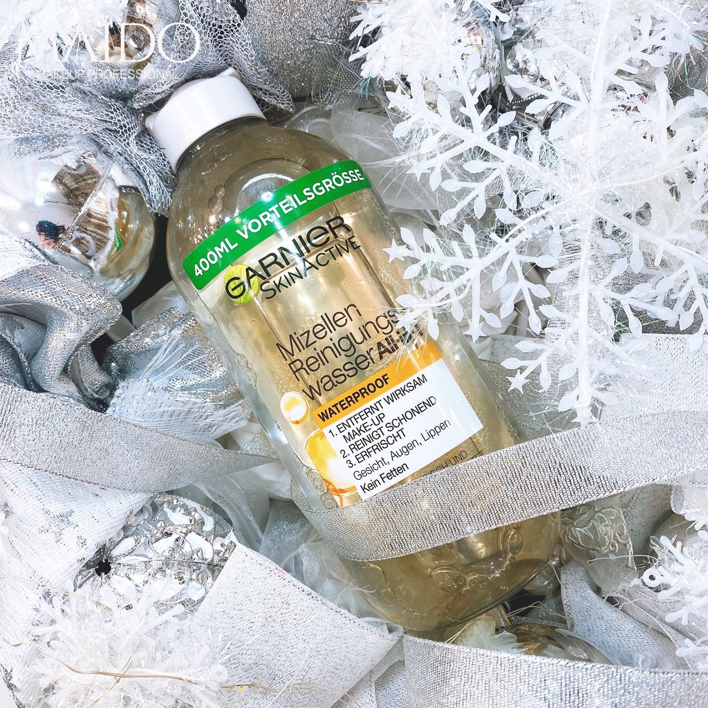 Nước tẩy trang Garnier Micellar Hồng Vàng Xanh Trắng Skinactive Cleansing Water MAIDO COSMETICS