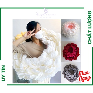 Hoa Giả - Hoa Mẫu Đơn Size 80cm Cực Đại - Guy Decor - Giấy Nhún Ý