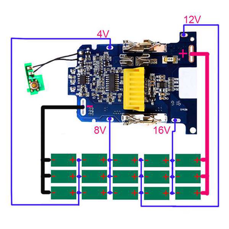 MAKITA 2 Bảng Mạch Sạc Pin Bl1830 Li-Ion Cho Máy Vape 18v Bl1815 Bl1860 Lx400 Bl1850