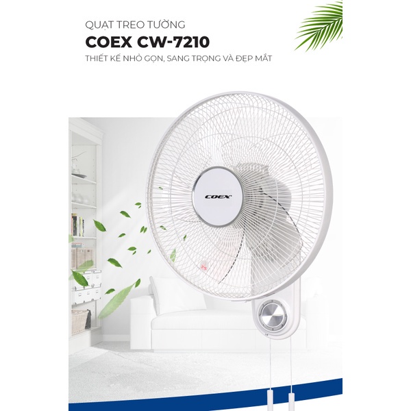 Quạt treo tường Coex CW-7210  chính hãng