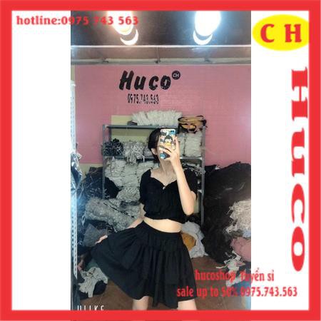 [MÃ HUCOPA011 GIẢM 5000 đơn 299k] Chân váy đen tennis xếp li ngắn-váy xoè hai tầng lưng cạp cao có lớp lót trong | BigBuy360 - bigbuy360.vn