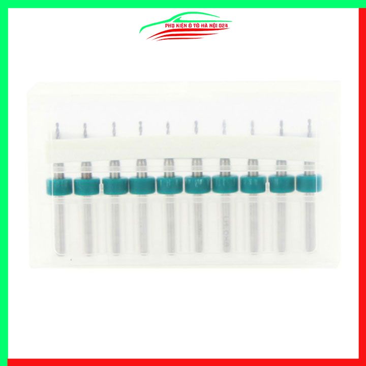 Hộp 10 mũi khoan CNC cao cấp độ chính xác cao đường kính mũi 1.0mm