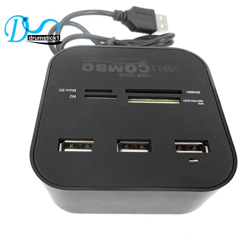 Bộ Chia 3 Cổng USB 2.0 Tích Hợp Đầu Đọc Thẻ Nhớ TF Đa Năng Cho Laptop Máy Tính