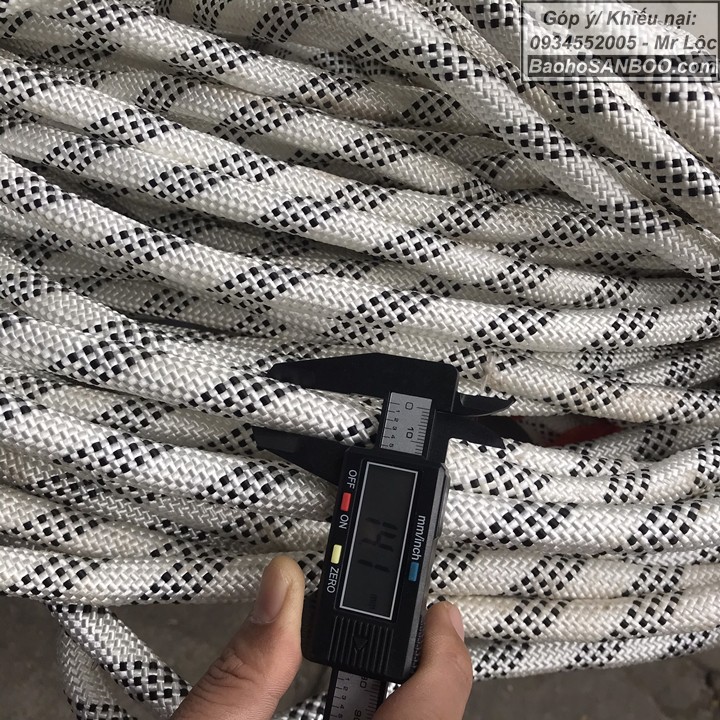 14mm x 1 Mét - Dây dù cứu sinh, Dây thừng cứu hộ cứu nạn, Dành cho thợ lăn sơn, lính cứu hộ - Giá tính theo mét dài