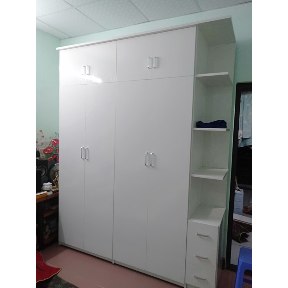Tủ quần áo nhựa Đài Loan 5 cánh cao 2.45m – Nội thất Thành Công