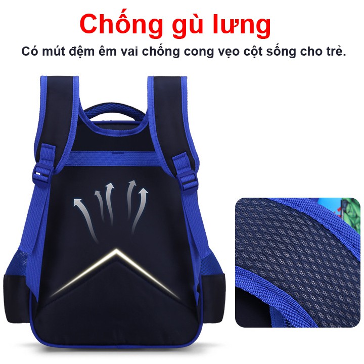 Balo học sinh siêu nhẹ các nhân vật hoạt hình cực dễ thương (39x29x16cm) - NK2522