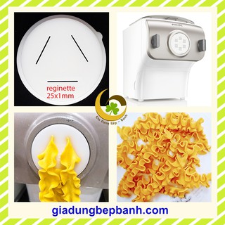 Mì ren 10x1.1, 25x1 và 30x1/Tripoline, Reginette  và Mafalde rigate dùng với máy làm mì Philips