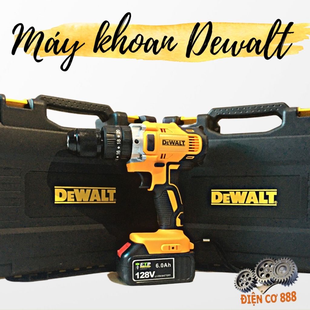 Máy Khoan Pin Cầm Tay Đa Năng DE.WALT 128V, Khoan Tường Bắn Vít Mở Bulong, Tiện Lợi Cho Việc Sử Dụng Gia Đình