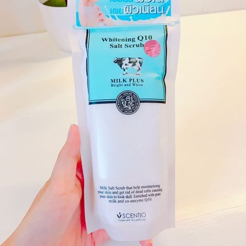 Muối tắm tẩy tế bào chết Milk Plus Q10 Salt Scrub Scientio