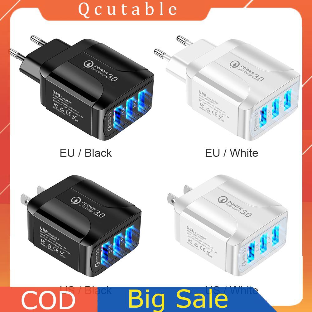 Củ Sạc Nhanh 3 Cổng Usb Tiện Dụng