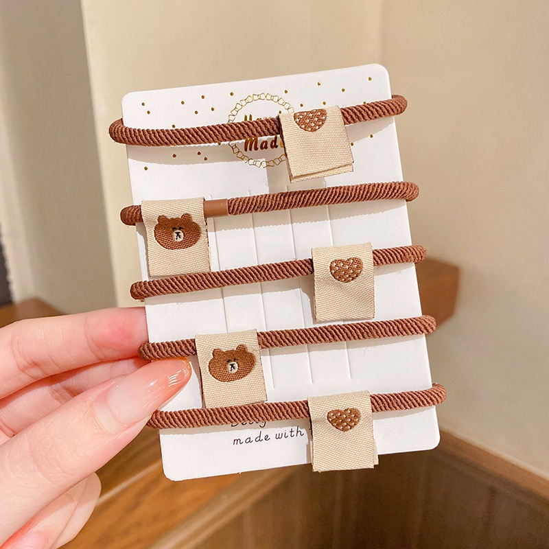 Set 5 dây cột tóc co giãn thời trang Hàn Quốc cho nữ