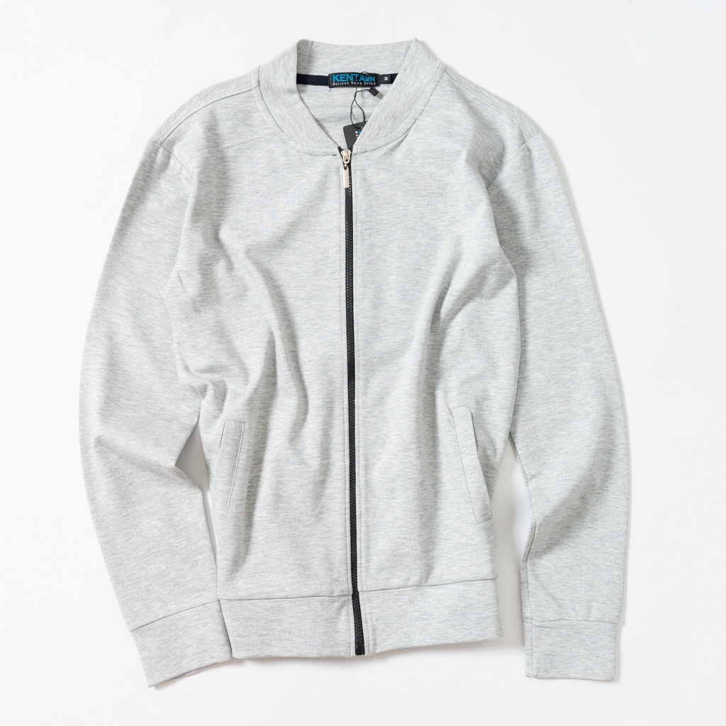 Áo Khoác Ko Nón KENTA Nam Xám Trắng AKN0203