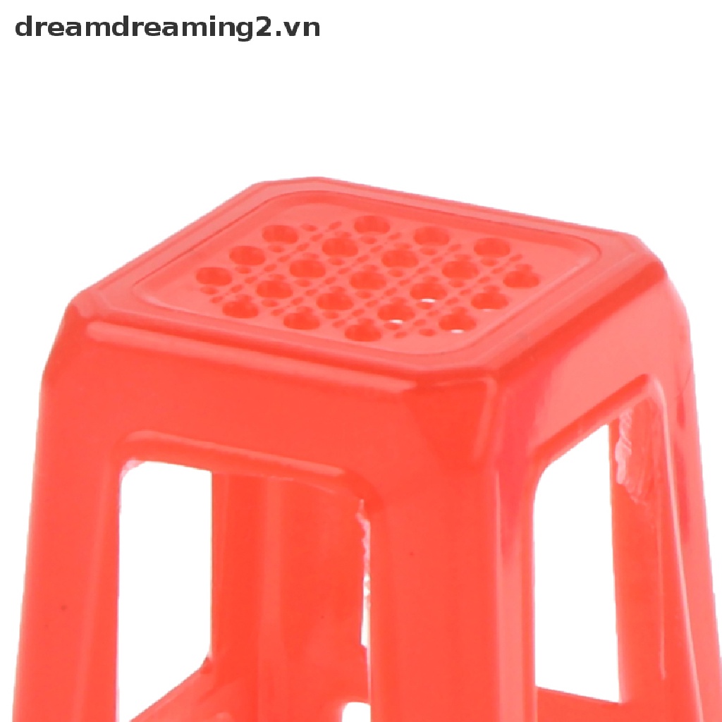 Mô hình ghế đẩu nhựa mini tỉ lệ 1/12 trang trí nhà búp bê