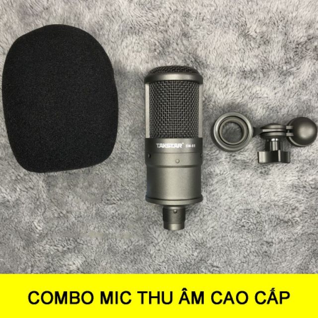 Combo thu âm livestream mic SM8B, Sound card icon upod pro, full phụ kiện