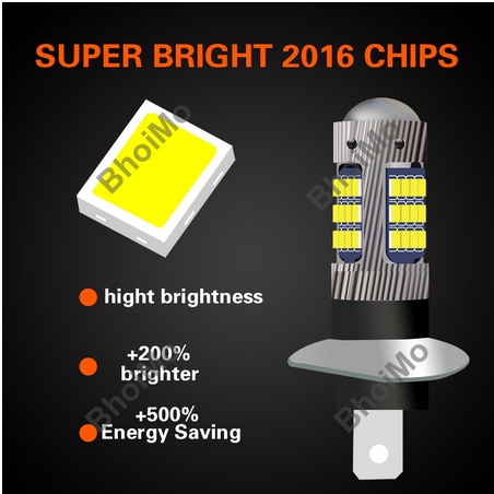Đèn Chống Sương Mù ô tô Xe Hơi Siêu sáng Pha bóng gầm x2016 DC12v LED H7 H8 H11 Dành Cho 42SMD