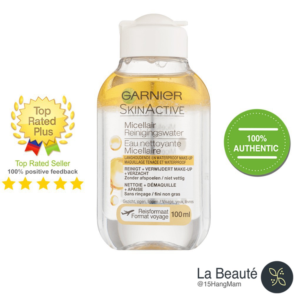 Garnier Skin Active Biphase Micellaire - Tẩy Trang Dạng Dầu Dành Cho Da Trang Điểm Nhẹ 100ml