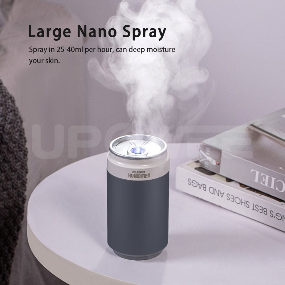 【Latest】Air Humidifier Home Aroma Ultrasonic Can Rechargeable Air Purifier Diffuser Car Humidifier 260ml LED lights