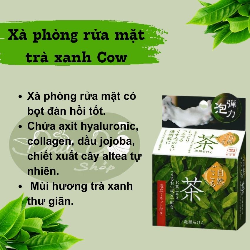 Xà phòng rửa mặt  Cow 80gr - Hàng Nhật nội địa.
