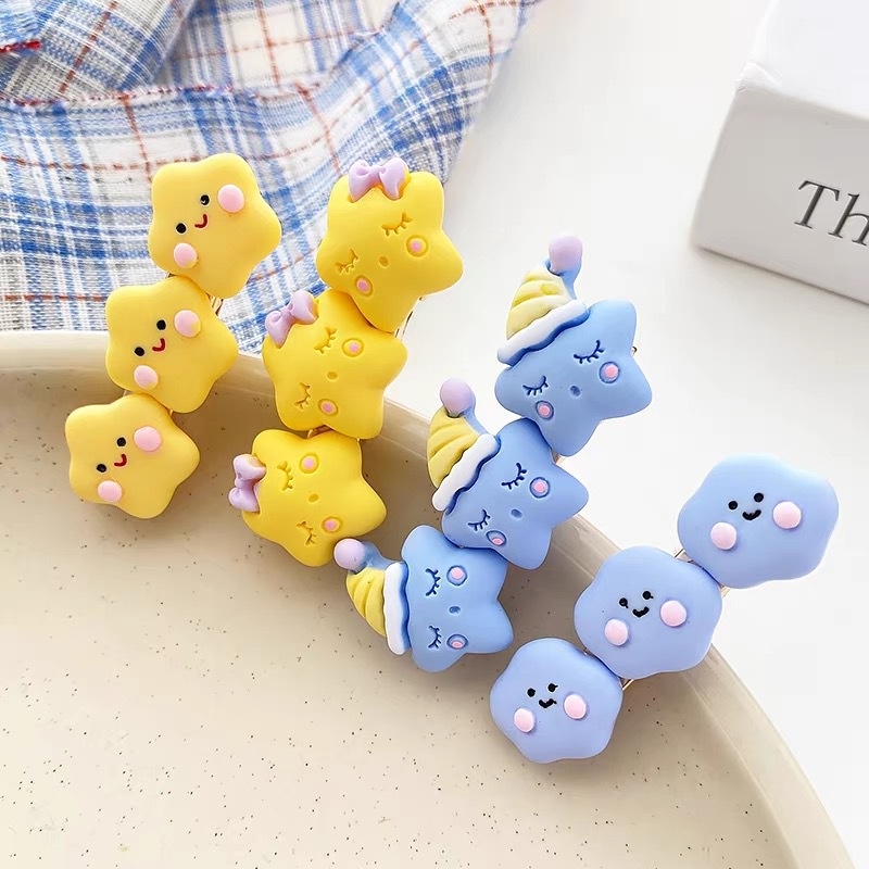 Kẹp Tóc Mỏ Vịt Hình Ngôi Sao Dễ Thương Kiểu Hàn Quốc