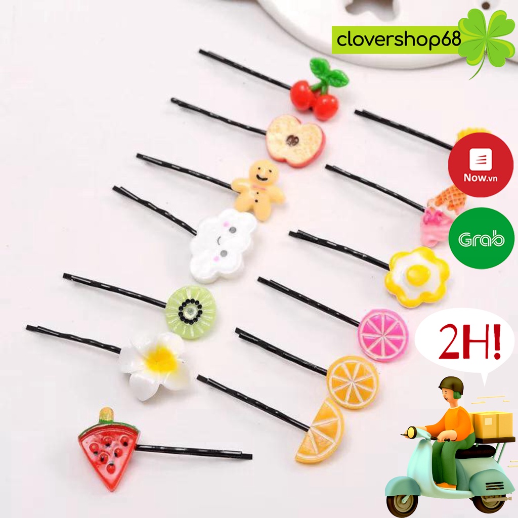 Kẹp tóc trái cây, kẹp tóc hoa quả dễ thương, ghim tóc , cài tóc  Clovershop68